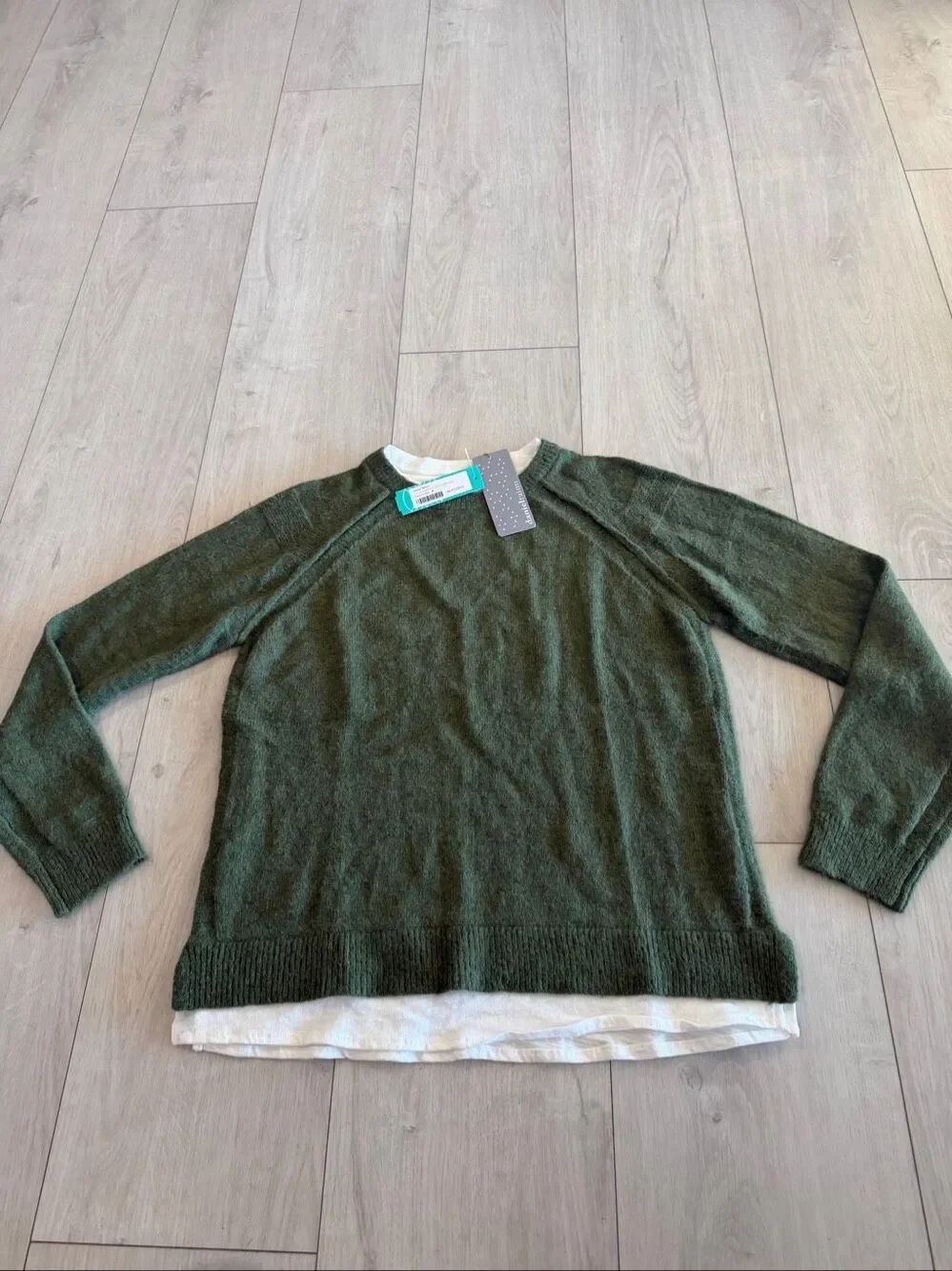 Daniel Rainn Fitu Crewneck Classic Sweater Dark Green size m
